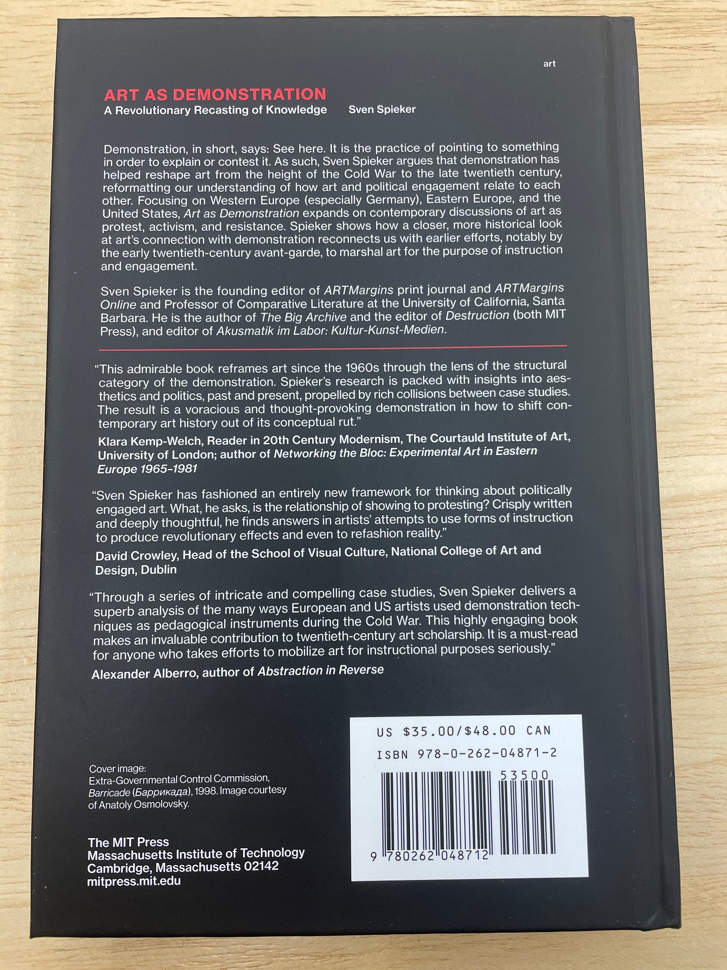 Art As Demonstration: A Revolutionary Recasting of Knowledge - Sven Spieker (MIT Press)