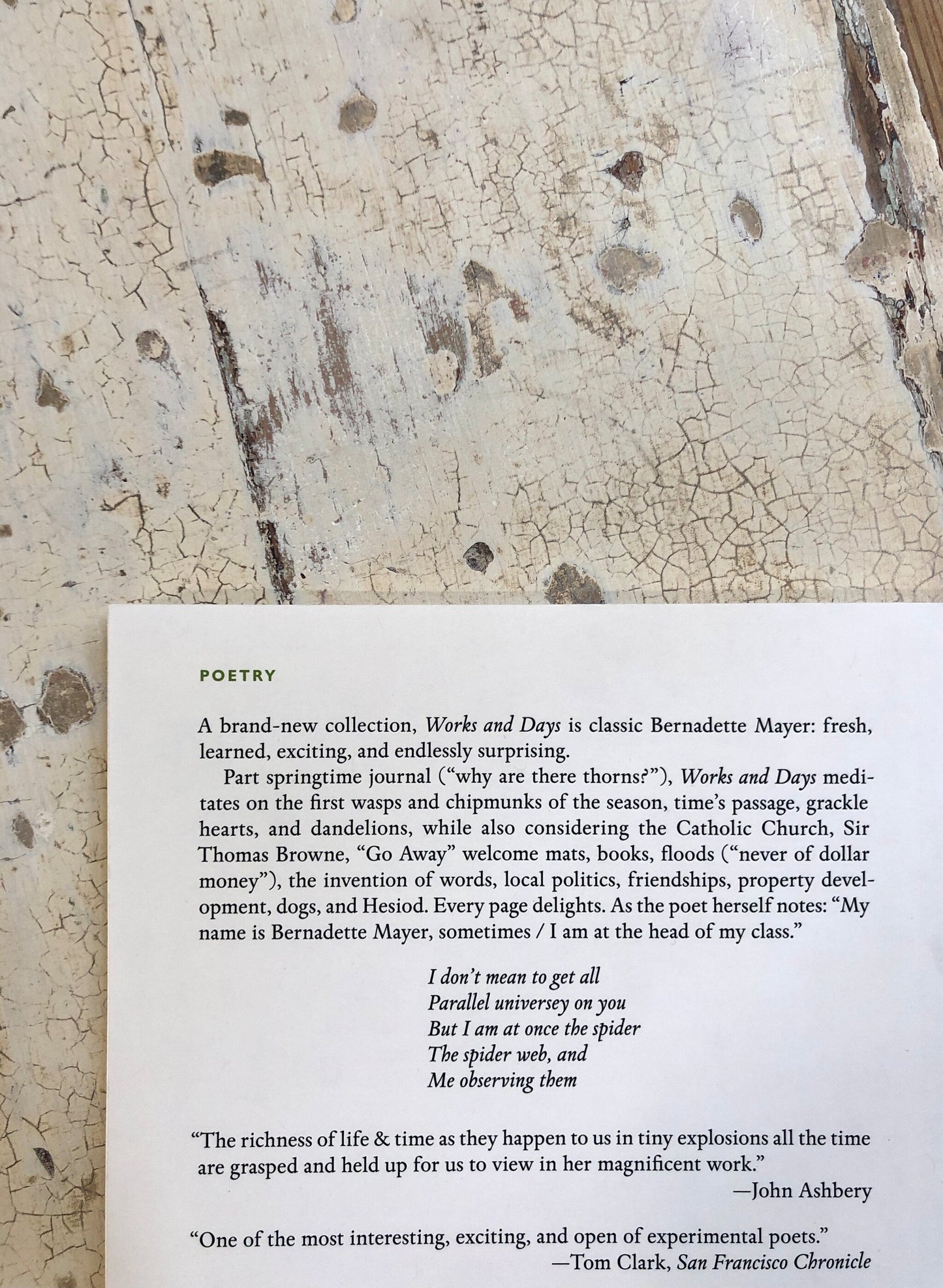 Works and Days - Bernadette Mayer (New Directions)