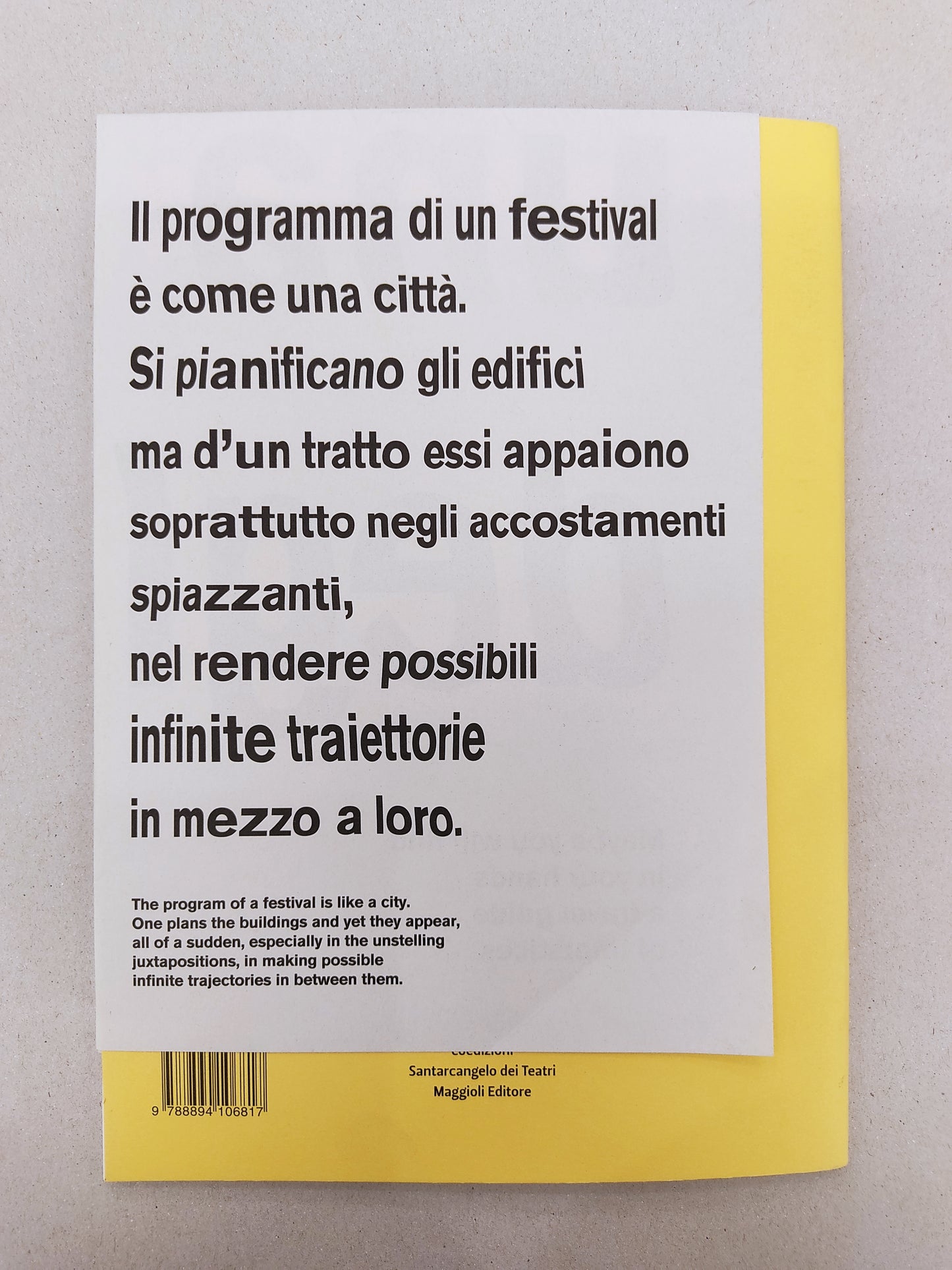 How to build a manifesto for the future of a festival: Switch the Scene - edited by Silvia Bottiroli, Marzia Dalfini, and Giulia Polenta