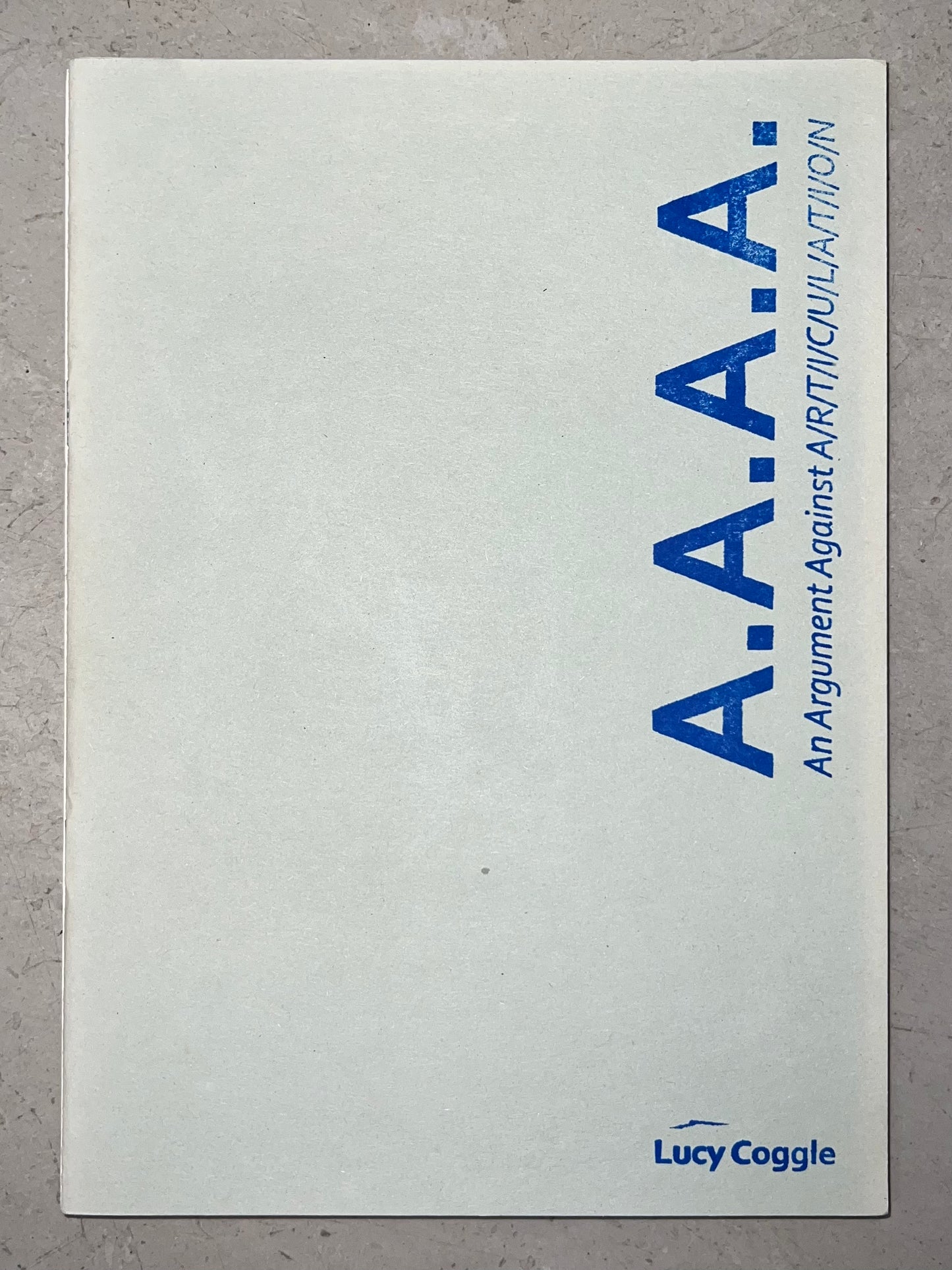 A.A.A.A. - Lucy Coggle (Chert)
