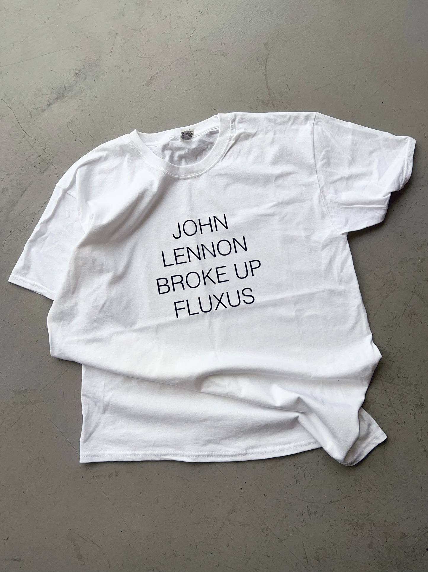 John Lennon broke up Fluxus t-shirt - David Horvitz