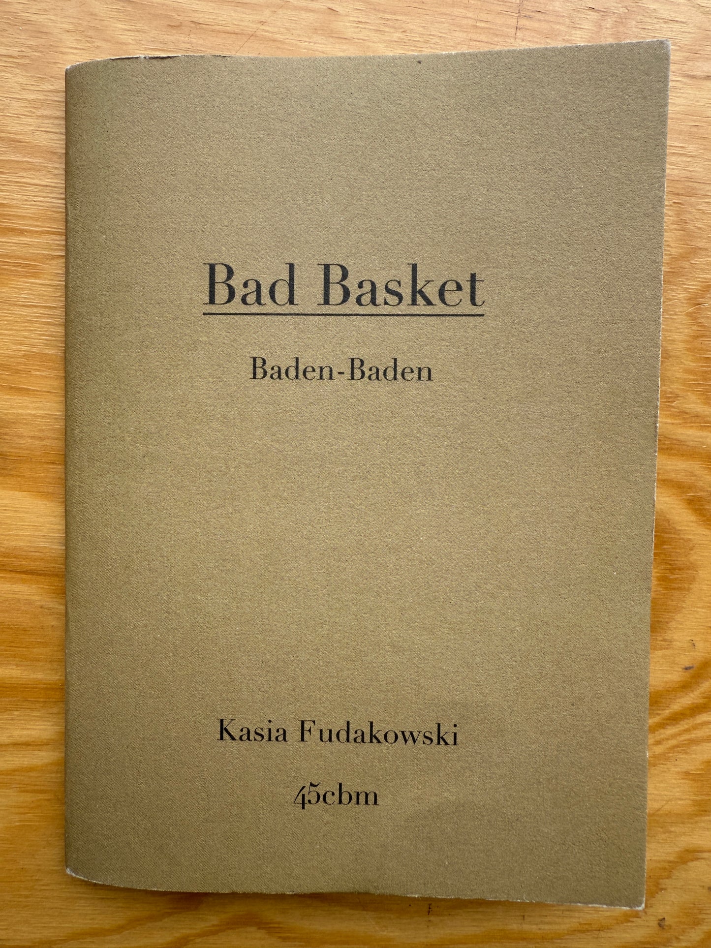 Bad Basket: Baden-Baden - Kasia Fudakowski (Landesbank Baden-Würtemburg)