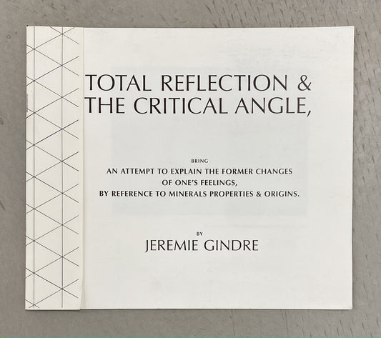 Total Reflection and the Critical Angle - Jérémie Gindre