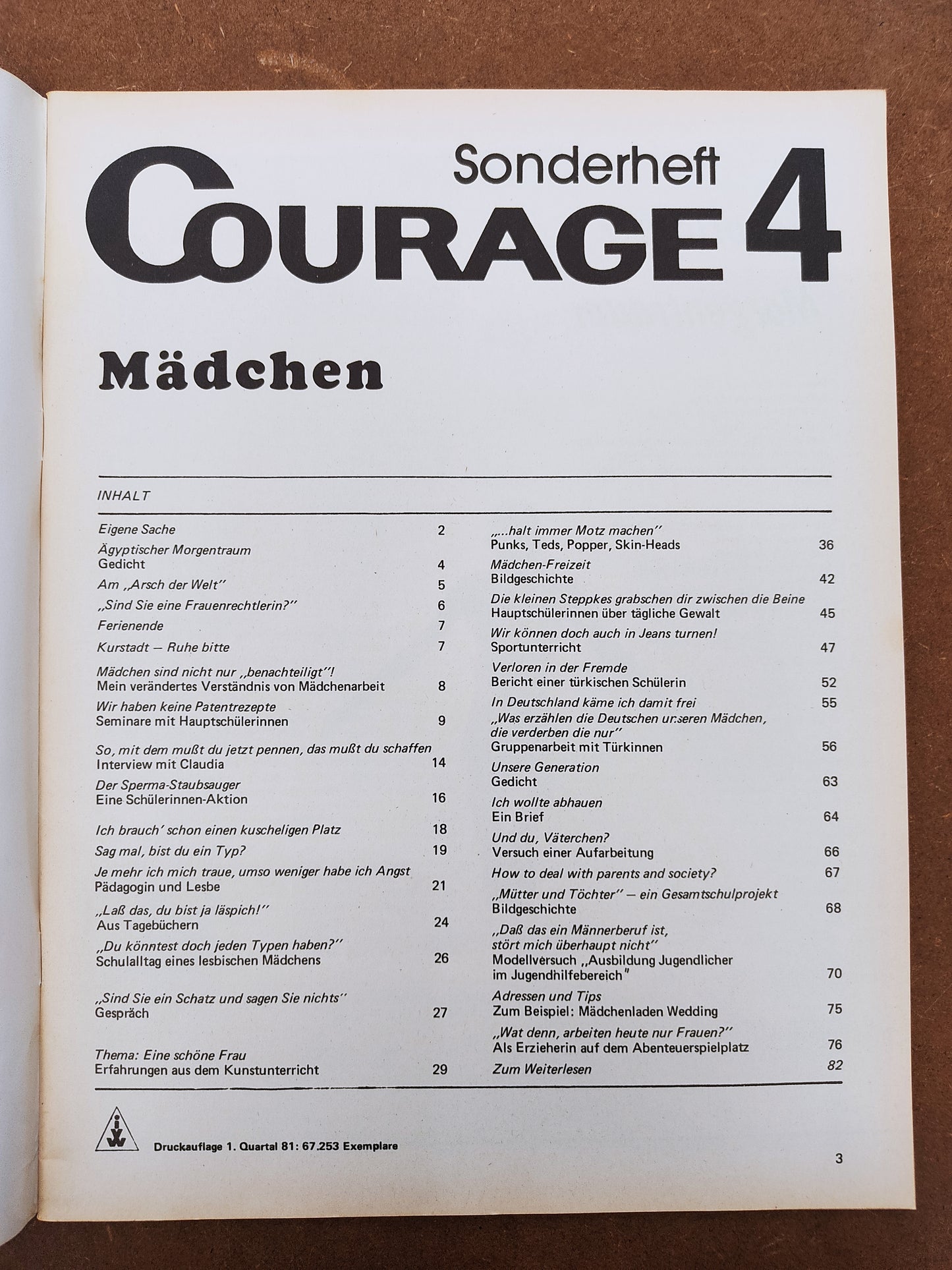 Courage #4 (Sonderheft) Mädchen