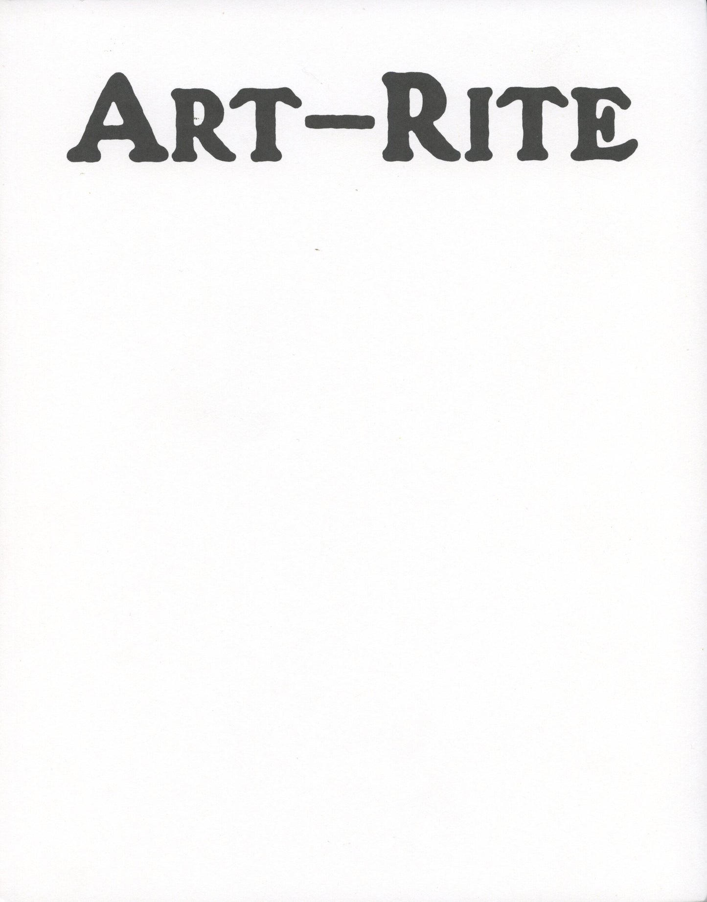 Art-Rite - Joshua Cohn (ed.), Edit DeAk (ed.), Walter Robinson (ed.)